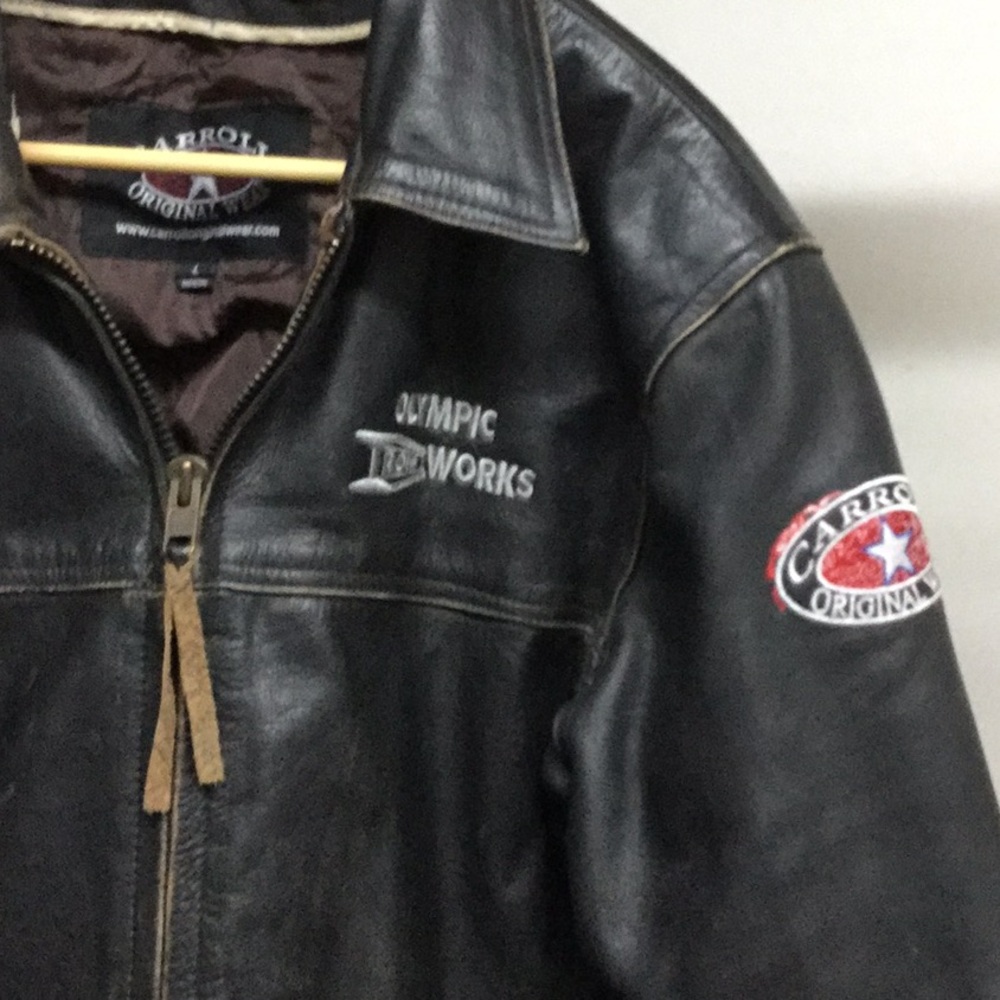 Trophy horse leather jacket ranch coat cutting horse equestrian cowboy rodeo - Picture 4 of 11
